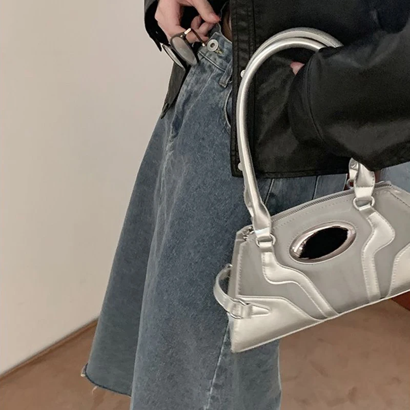 HAEX Y2K Women's Bag 2023 Trend High Quality Fashion Design Ladies Shoulder Bags Individuality Aesthetic Patchwork Bolso Mujer