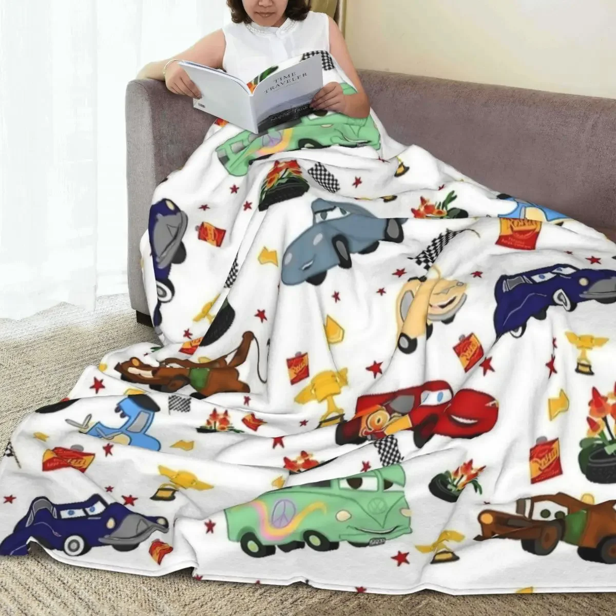 Odelya Life Is A Highway Lightning McQueen флисовое одеяло с мультяшным принтом для взрослых