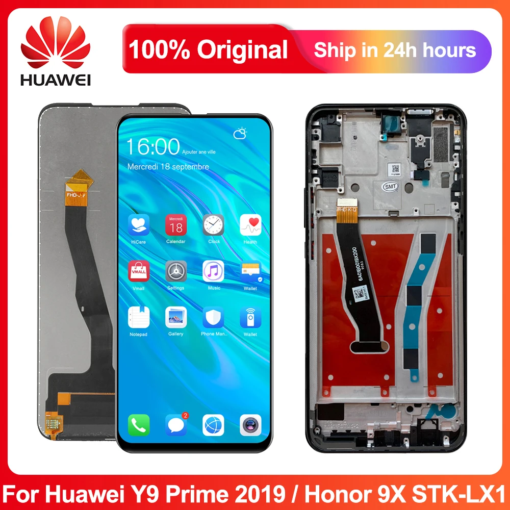 

Original Huawei Y9 Prime 2019 LCD Display Touch Screen Digitizer Replace Panels For Huawei Honor 9X Honor9X (Global) STK-LX1