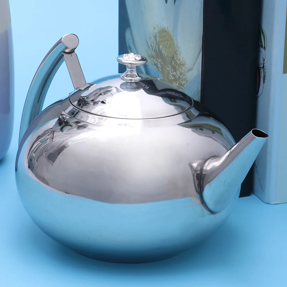 

Metal Pitcher Stainless Steel Teapot Water Jug Lid Filter Strainer Stovetop Kettle Hot Coffee Teakettles