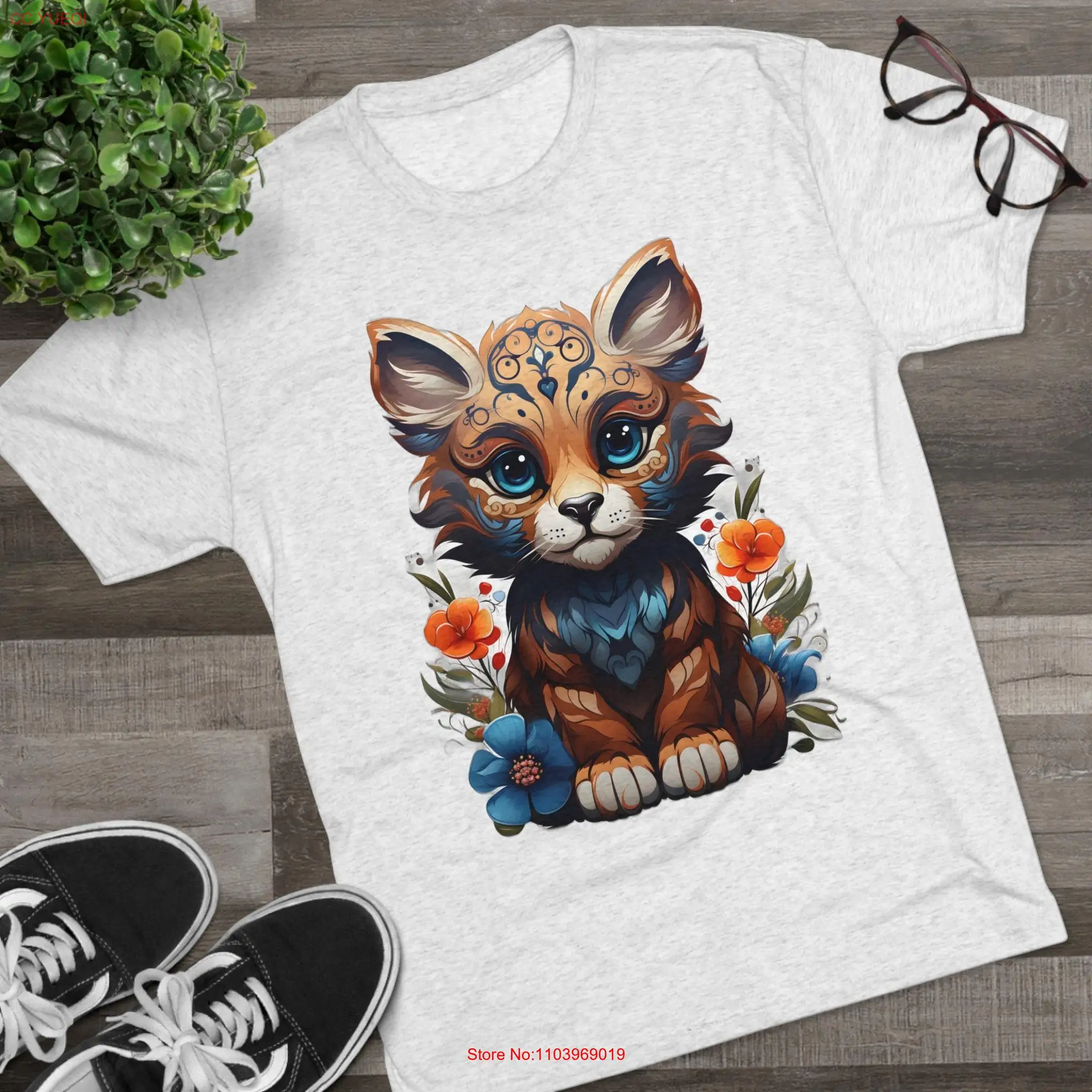 Футболка TrippyAnimals Mystical Pup милая кавайная красочная футболка с животными мягкая