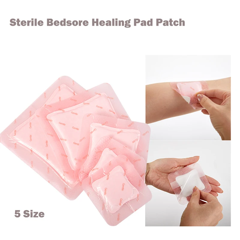 

1PC 5 Sizes Hydrocolloid Adhesive Dressing Wound Dressing Sterile Bedsore Healing Pad Patch Wound Care