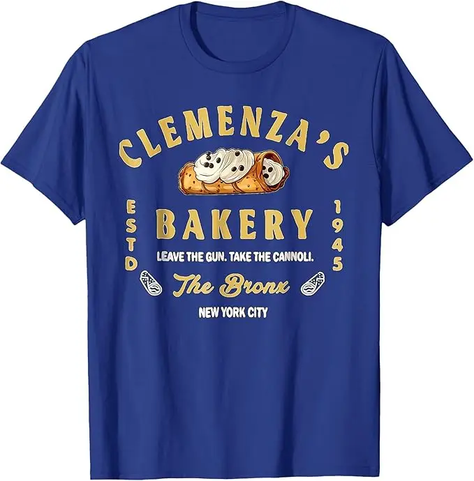 Фото Забавная футболка Clemenza Bakery Food с графическим принтом Y2k Foodie, оригинальный подарок, персонализированная одежда для всей семьи, хлопковая модная одежда №5