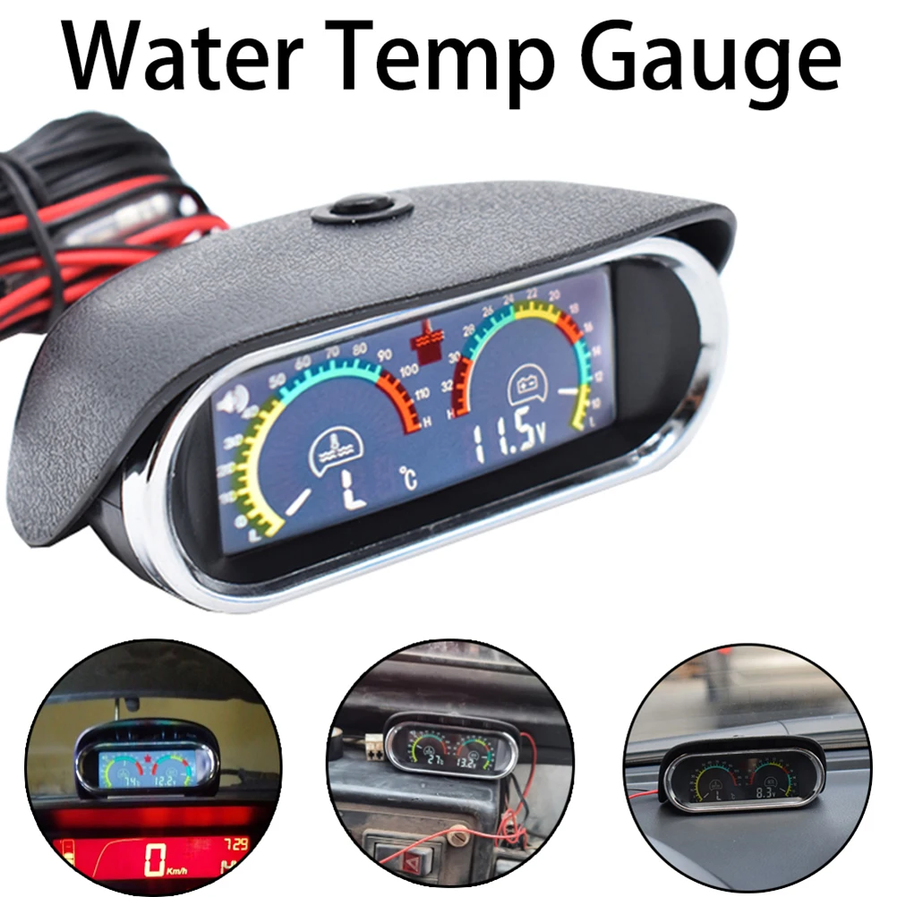 

Автомобильный 12 В 24 в автомобильный ЖК-измеритель температуры воды термометр Вольтметр датчик 2 в 1 измеритель температуры и напряжения 10 мм...