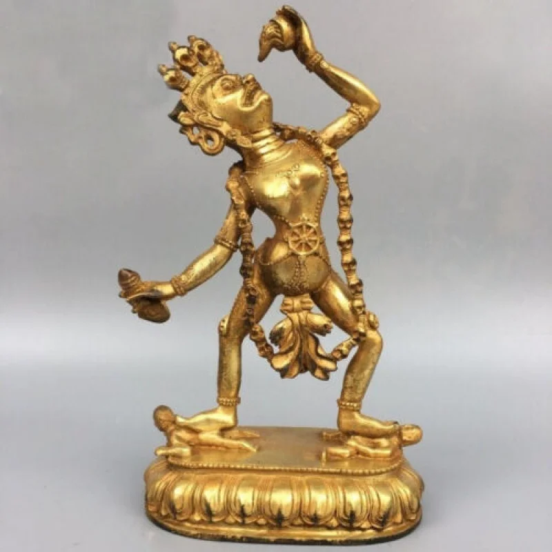 

Old tibet buddhism bronze solid Bulmo Kwan-Yin GuanYin goddess buddha statue