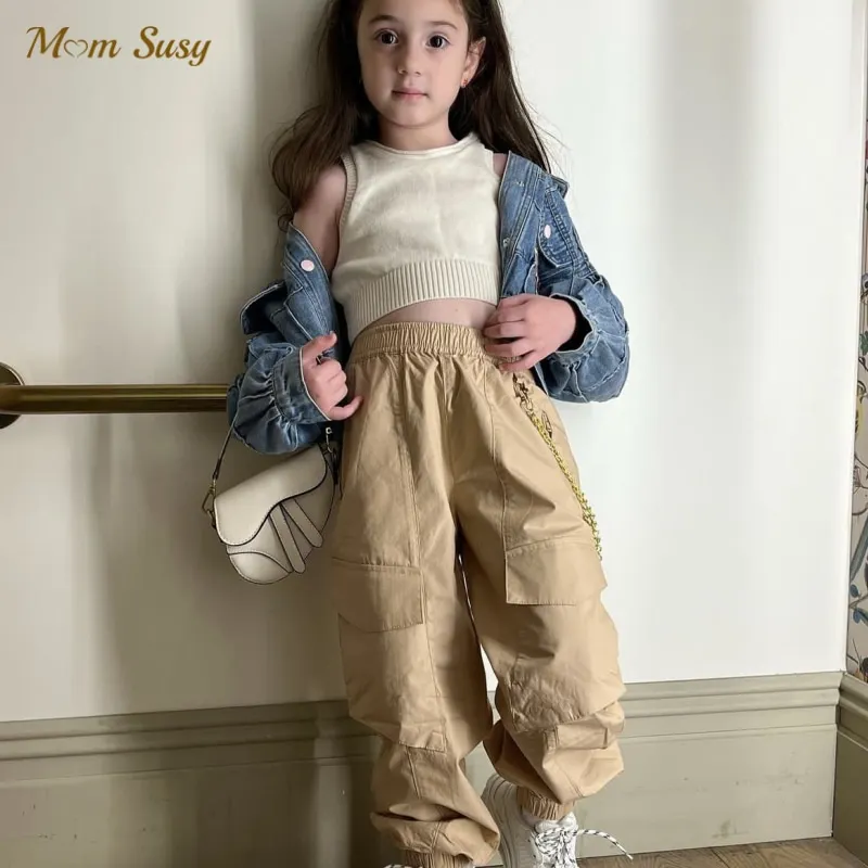 

Fashion Baby Girl Boy Cotton Cargo Pant Autumn Spring Summer Infant Toddler Child Trouser Casual Pant Baby Clothes 2-12Y