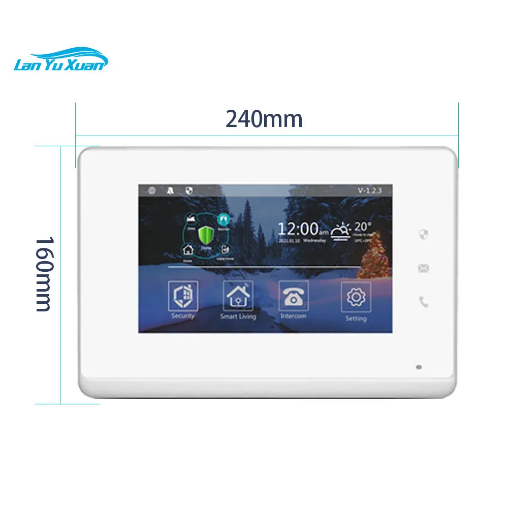 

Lanbon 7 Inch Digital Video Phone Indoor Unit Support L8 L7 Smart System Alarm System Video Intercom