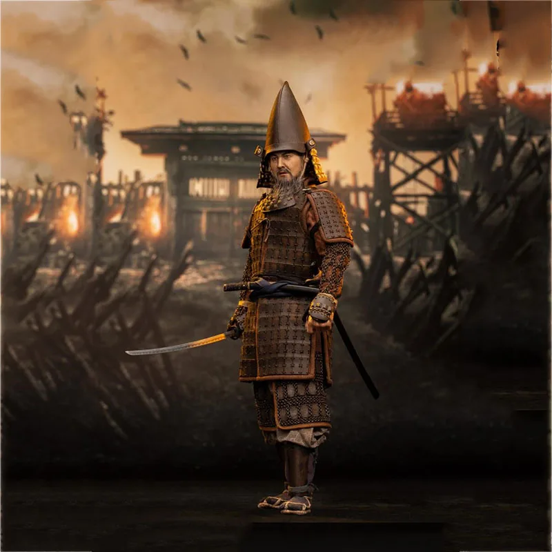 

In Stock Poptoys Ex046 Collectible 1/6 Male Soldier Heroic Warrior Ancient Japanese Warrior Weapon Full Set Action Figure Model
