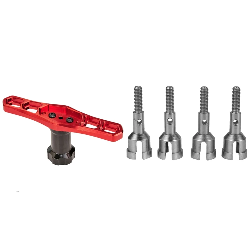 

1X 17Mm HEX Nuts Installation Tools Sleeve For HSP & 4Pcs Wheel Axles For Wltoys A949/A959/A969/A979/K929