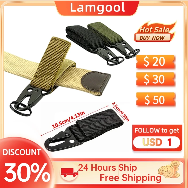 

1Pc Carabiner High Strength Nylon Key Hook Molle Webbing Buckle Hanging System Belt Buckle Hanging Camping Hiking Accessories