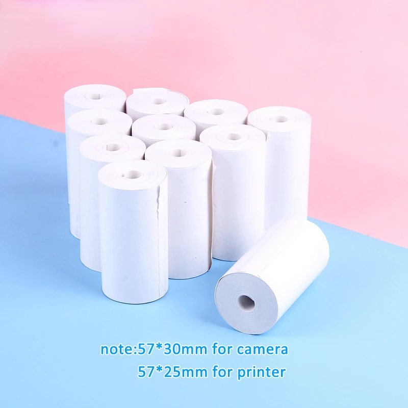 

5/10/15/20 57*30mm Thermal Paper White Children Camera Instant Print Kids Camera Printing Paper Replacement Accessories Parts