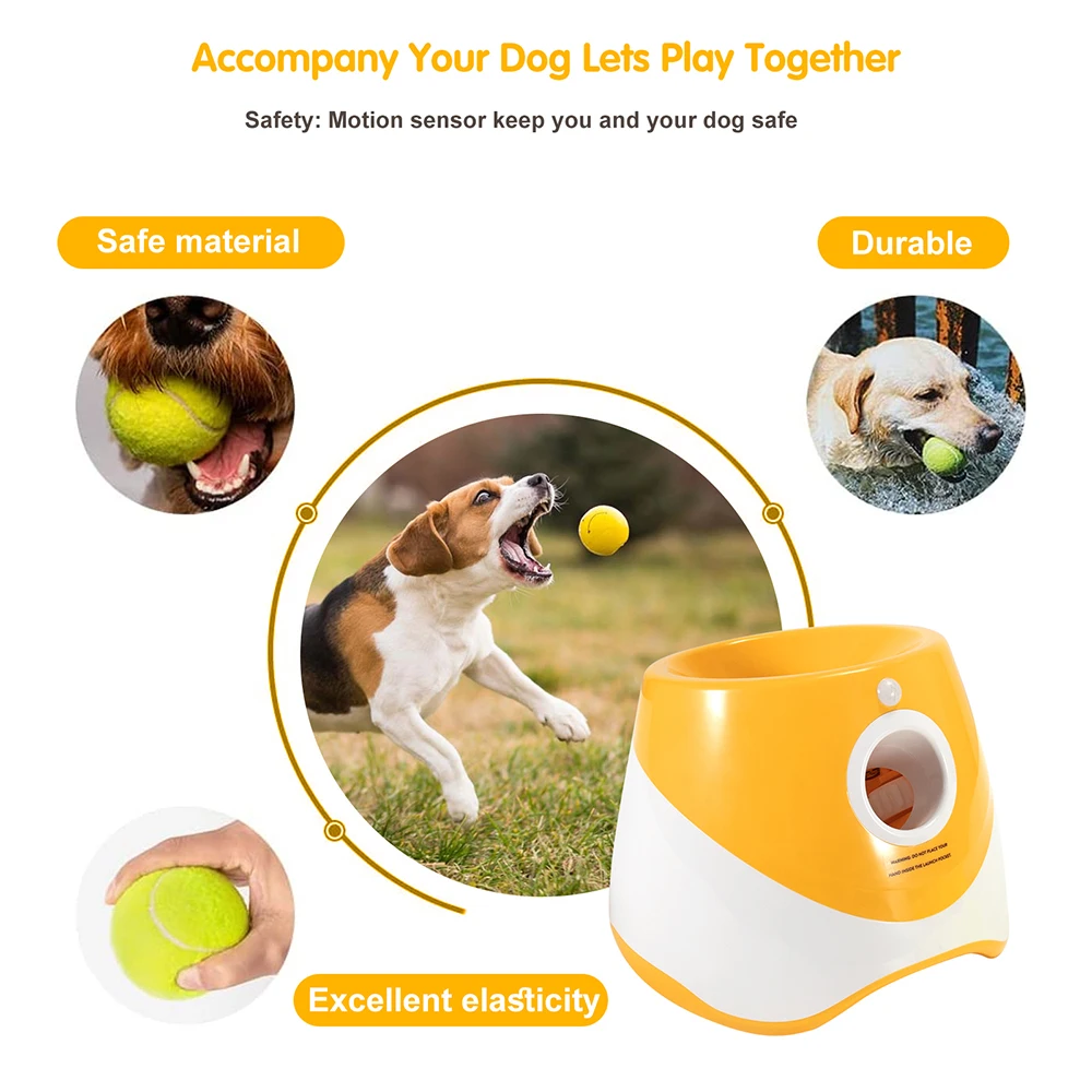Dog Outdoor Interactive Ball Thrower Auto Throwing Pet Catap