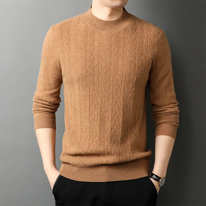 Осень-зима 2022 Свитера с полувысоким воротником мужская Трикотажная нижняя
