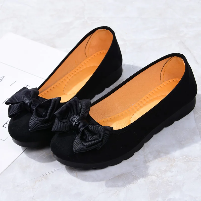 

2022 New Old Beijing Canvas Shoes Casual Soft Women Single Shoes Black Work Shoes Flat Bottom Non-slip Women's Loafer Shoes