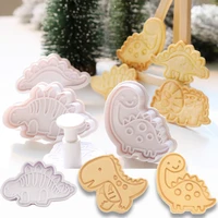 8pcs cute cookie cutter set animal dinosaur christmas cake tools biscuit stamp fondant mould baking sugarcraft accessories
