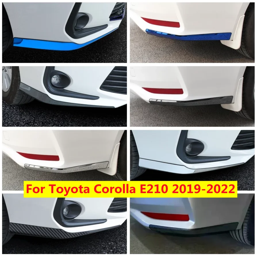 

For Toyota Corolla 2019 - 2022 Exterior Accessories Car Front Rear Bumper Protector Corner Guard Anti-collision Strip Cover Trim