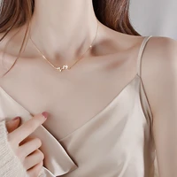 2022 popular silver gold heart wave white zircon pendant necklace for womens fashion jewelry wedding party birthday gift