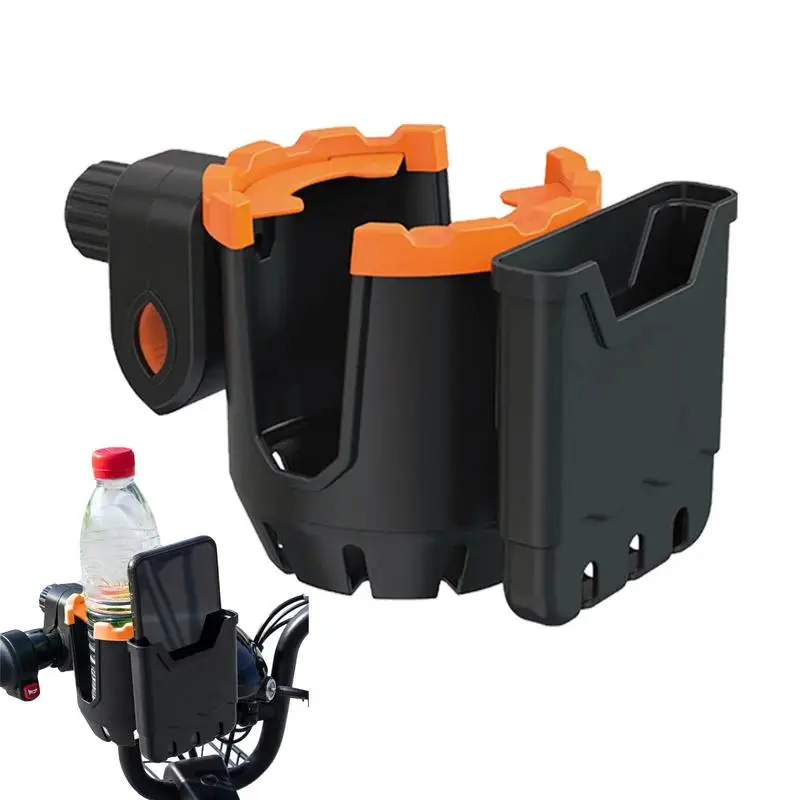 Bike Water Bottle Holder Large Adjustable Drink Holder With Elastic Fastening Strips Cup Organizer For Stroller Bike Wheelchair