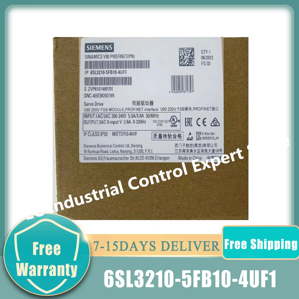 

6SL3210-5FB10-4UF1 Brand New SINAMICS V90 Servo Driver