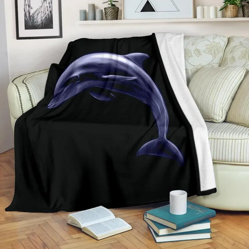 

Dolphin Blanket - Dolphin Throw Blanket - Dolphin Fleece Blanket - Dolphin Adult Blanket - Dolphin Kid blanket