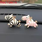 Автомобильный ароматизатор, освежитель воздуха в автомобиле, Ароматический диффузор, клипса для вентиляционного отверстия, Алмазный симпатичный аромат зебры, автомобильный аксессуар для девочек