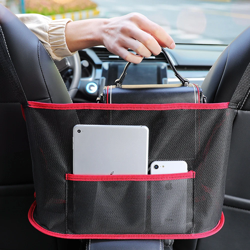 

Car Net Pocket Handbag Holder Car Seat Storage Between Seat Storage Pet Net Barrier Dog Net Barrier Auto Interior Accessories