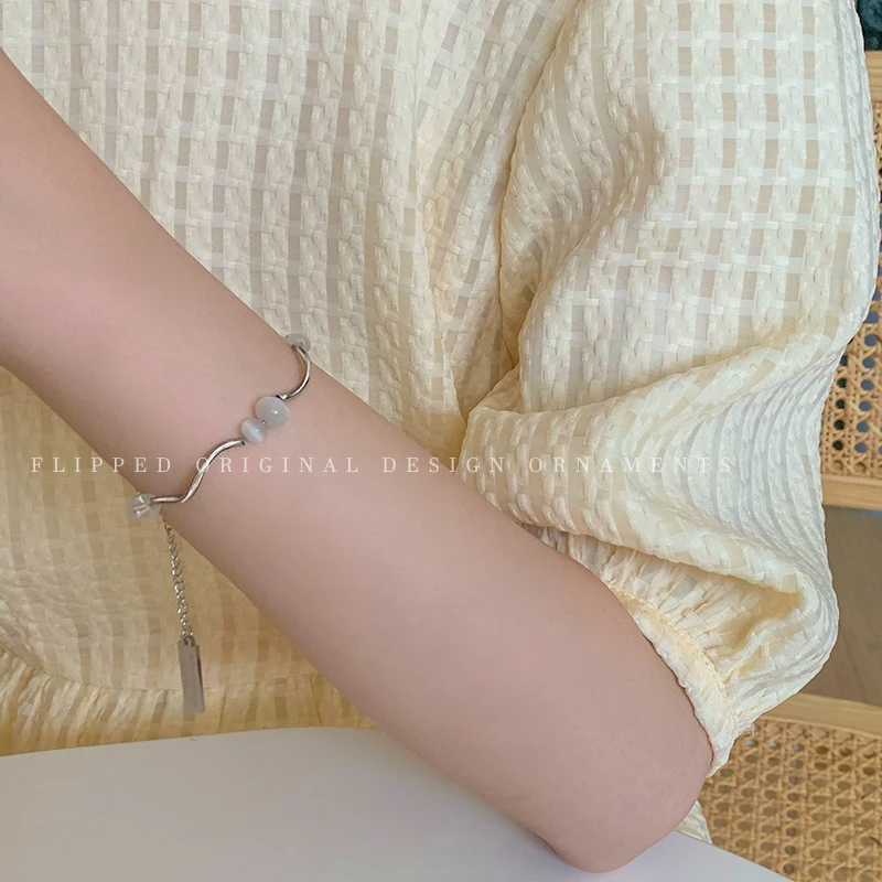 2022 новый модный браслет из нержавеющей стали с бирками женский роскошный опалом