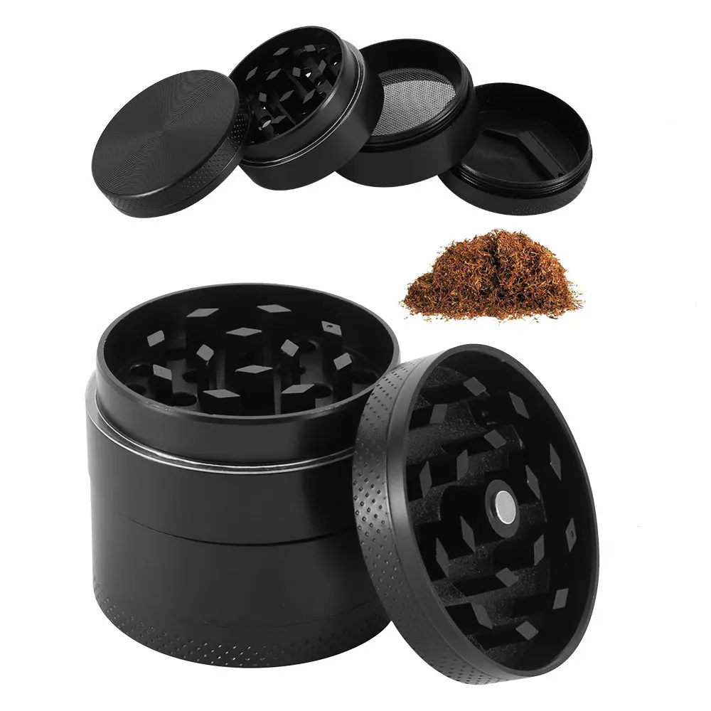 

Herb Grinder 4-Layer Manual Smoke Tobacco Grinder Zinc Alloy Portable Smoking Pipe Accessories Herb Mills Spice Dispenser