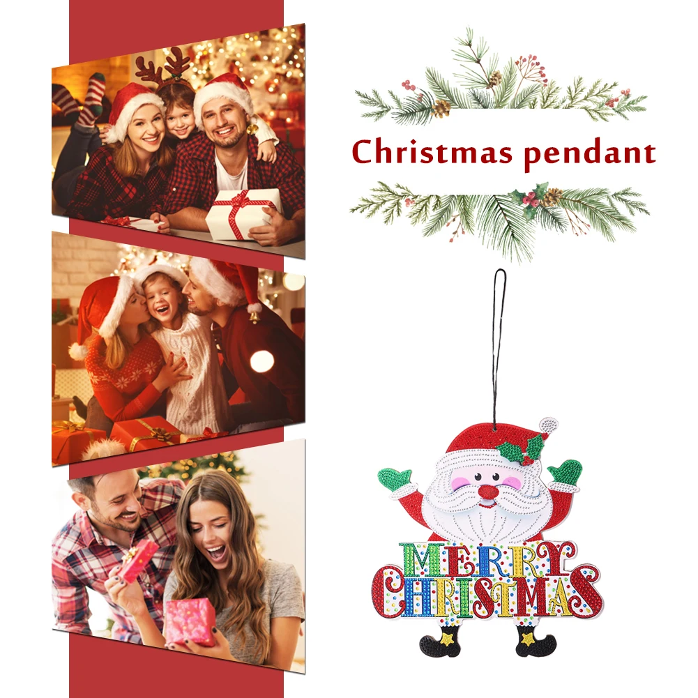 DIY бриллиантовый рисунок Рождество картонный подвесной набор мозаика Стразы