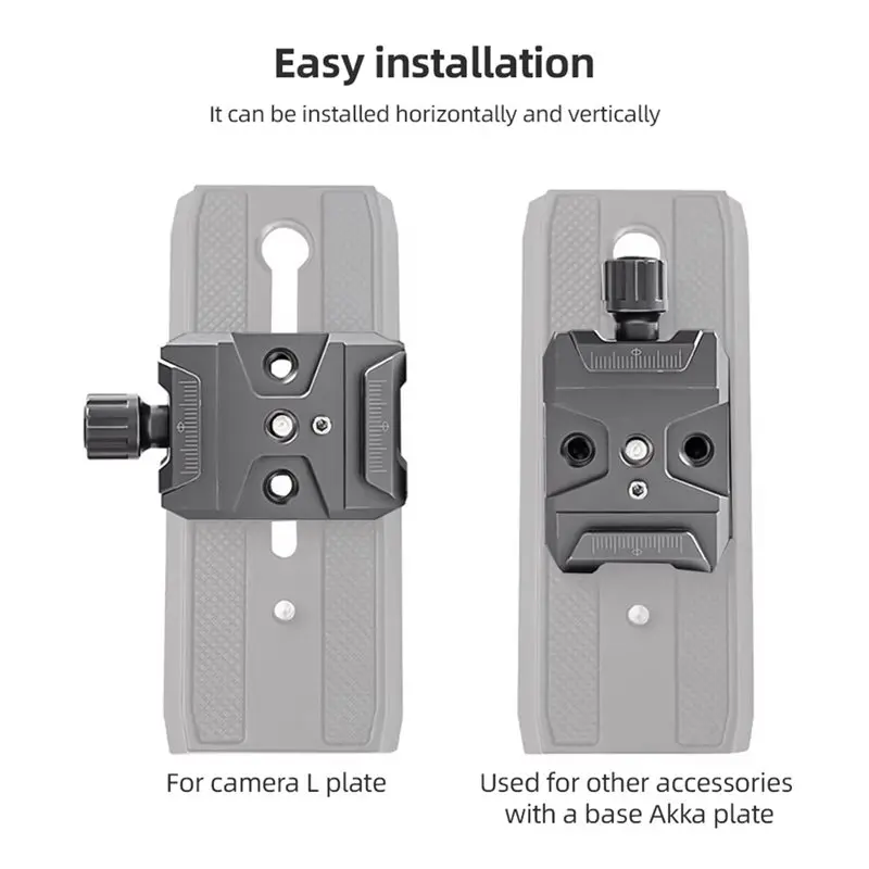 Фото Крепление XILETU QR-40S из алюминиевого сплава для DJI RS2/RSC2/RS3 с быстросъемной пластиной и слотом Arca QR №5
