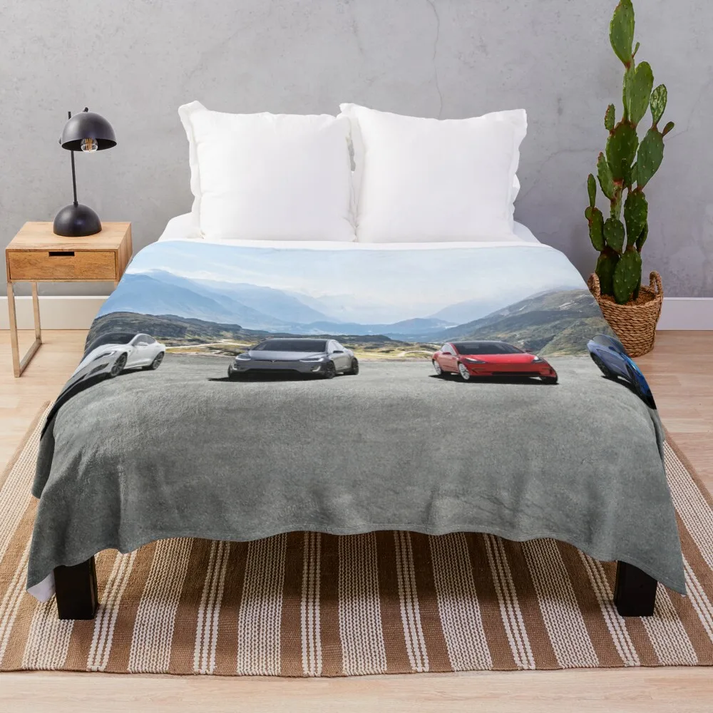 

Tesla Fleet FamilyThrow Blanket Comforter Blanket