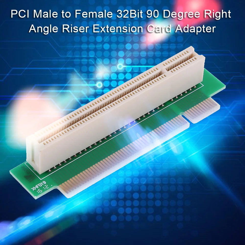 PCI Male to Female Riser Extension Card Adapter 90 Degree Angled Type 32bit straight line pipe cards For 1U IPC Chassis