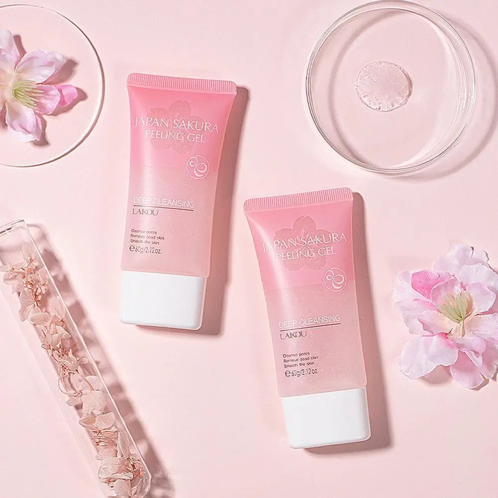 

60g Cherry Blossoms Exfoliating Peeling Gel Facial Scrub Moisturizing Whitening Nourishing Repair Scrubs Face Skin Care
