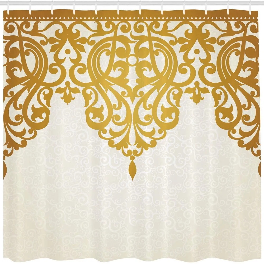 3D занавеска для душа средневековые мотивы в викторианском стиле классический