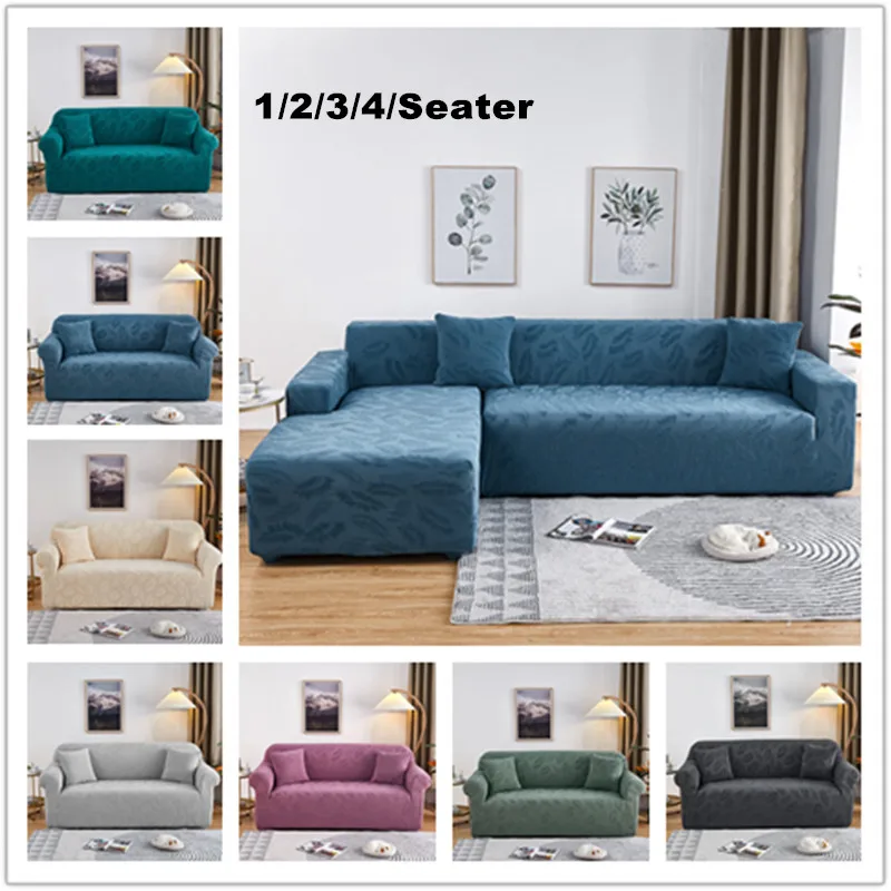 

Эластичный Бархатный Чехол для дивана в гостиную, утолщенный жаккардовый чехол для дивана, облегающий эластичный L-образный чехол для углов...