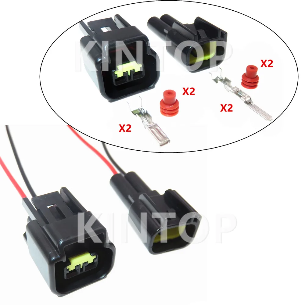 

1 Set 2 Pins Car High Voltage Package Ignition Coil Plastic Housing Waterproof Socket for Ford Focus FW-C-2M-B FW-C-2F-B