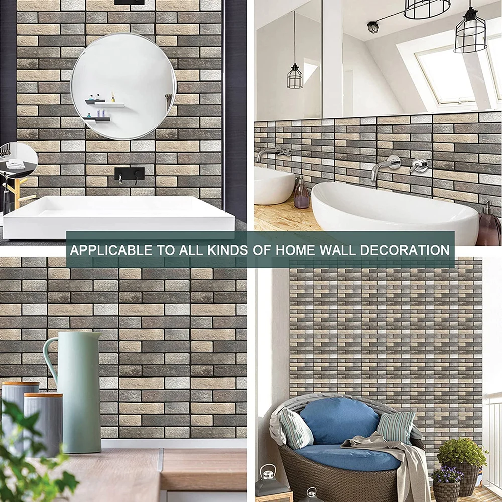 Клейкие настенные 3d-панели самоклеящиеся водонепроницаемые обои с рисунком