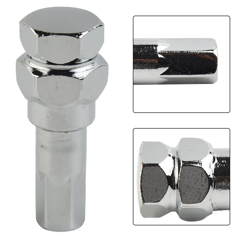 

1/2pcs Silver 6 Point Sided 12mm Hex Key Tuner Wheel Lug Nut Tool Socket Adapter Conical 60 Degree Power Tool Accessories