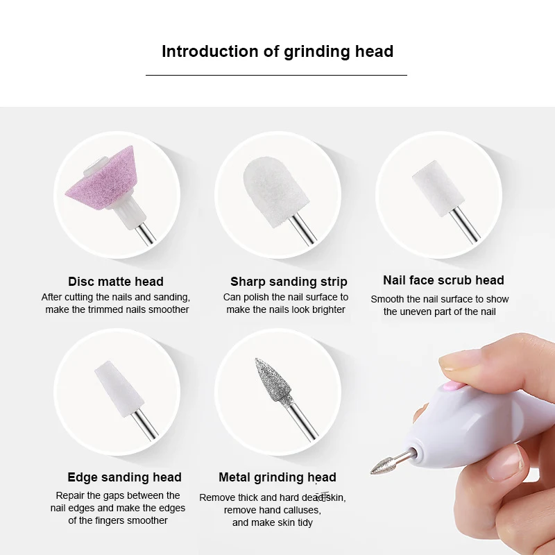 Электрическая дрель для ногтей Набор маникюра пилки режущая шлифовальная