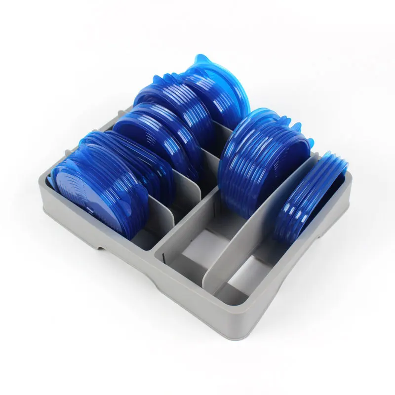 

Removable Single-layer Plastic Lid Storage Rack Practical Dishware Tray Storage Container Five-eight Adjustable Dividers Pp