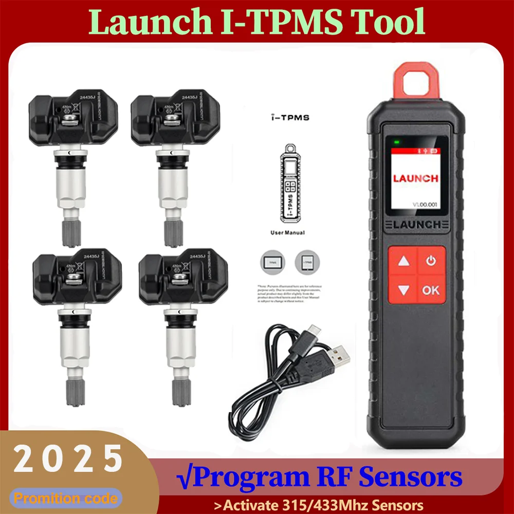 Фото Запуск X431 i-TPMS Детектор давления в автомобильных шинах Обновление TSGUN Инструменты для ремонта шин для радиочастотных датчиков 315/433 МГц Инструмент программирования TPMS №1
