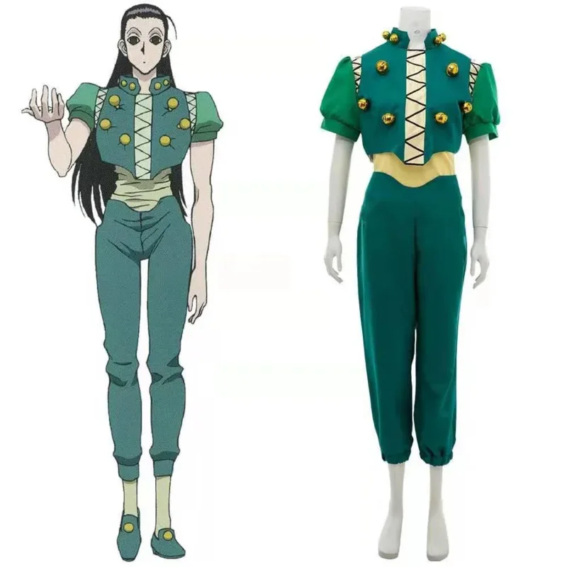 Аниме Hunter X Hunter-Illumi Zoldyck Irumi Zorudikku Косплей Костюм Хэллоуин Униформа Парик Обувь OI3279
