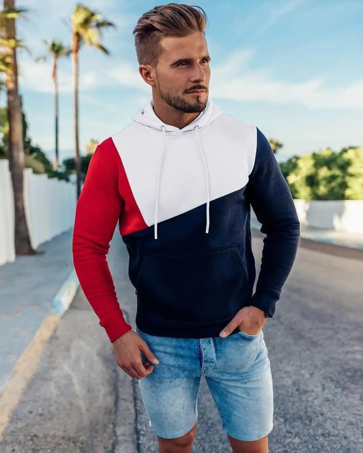 

Men's Hoodies Sports Jacket Running Jogging Sweatshirt Hip Hop Fitness Training Gym Coat Streetwear Workout Hooded Jackets