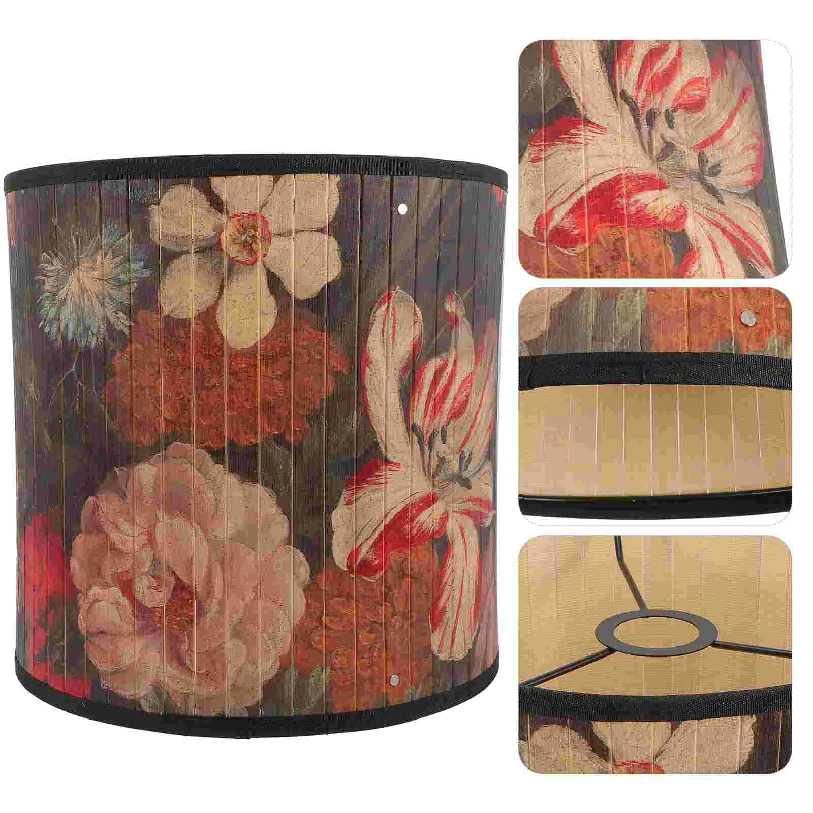 

Chandelier Shade Bamboo Lampshade Vintage Pendant Light Floor Replacement Cover For
