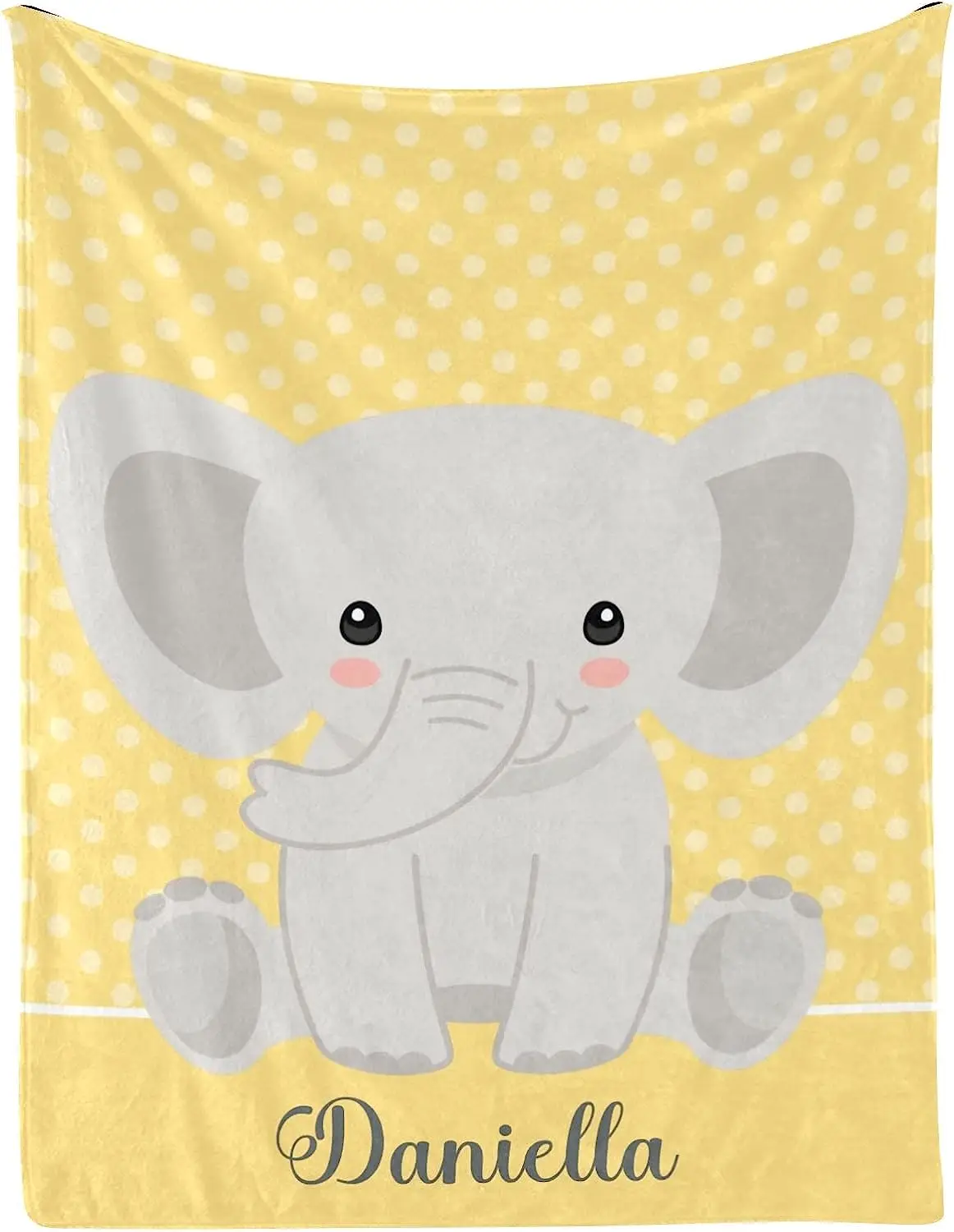 Customized 30 X 40 Inch Throw With Name Text For Girl Boy Baby