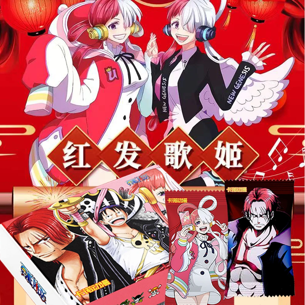 Коллекционные открытки 25th ONE PIECE FILM RED Uta для детей Романтика рассвет Боа Хэнкок игра золотая карта коллекционные боевые Детские Подарочные игрушки