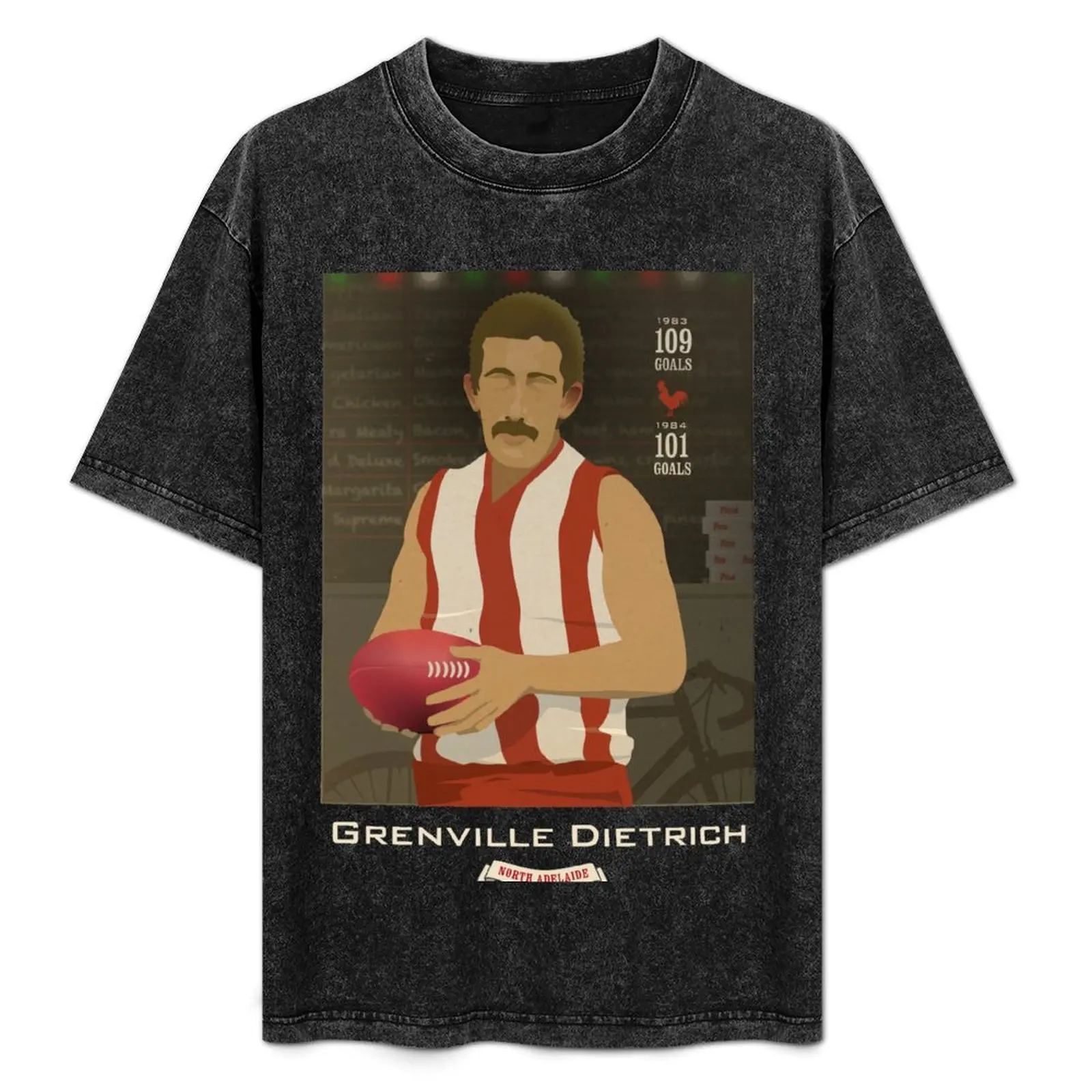 Фото Футболка Grenville Dietrich - North Adelaide (только для красных футболок) с минималистичным художественным принтом №1