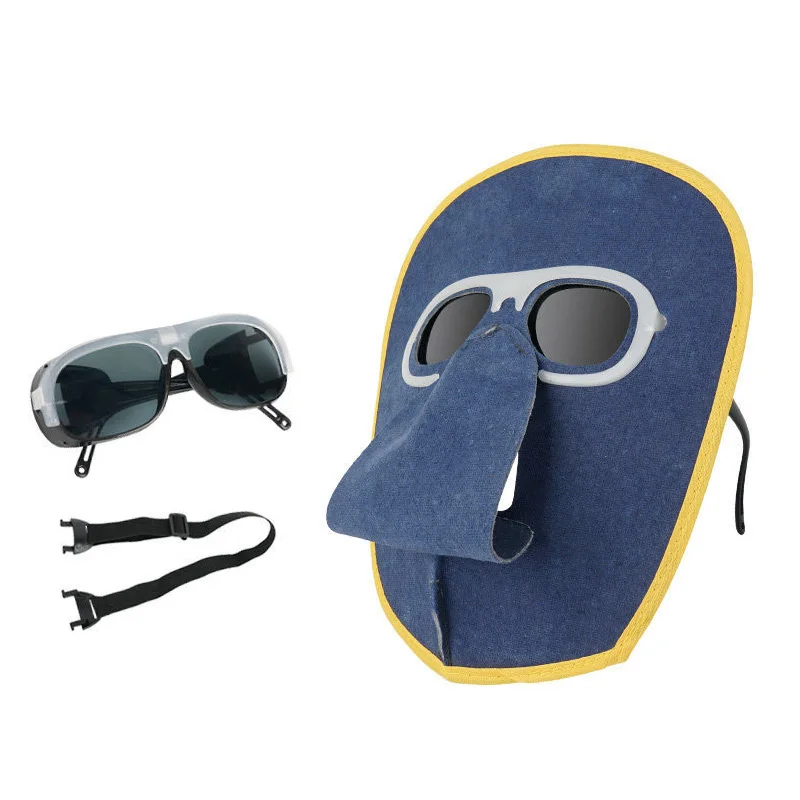 

Маска для сварки из воловьей кожи, легкий шлем для сварки, защита лица от выпечки, защитный чехол для сварки с эластичными ремешками