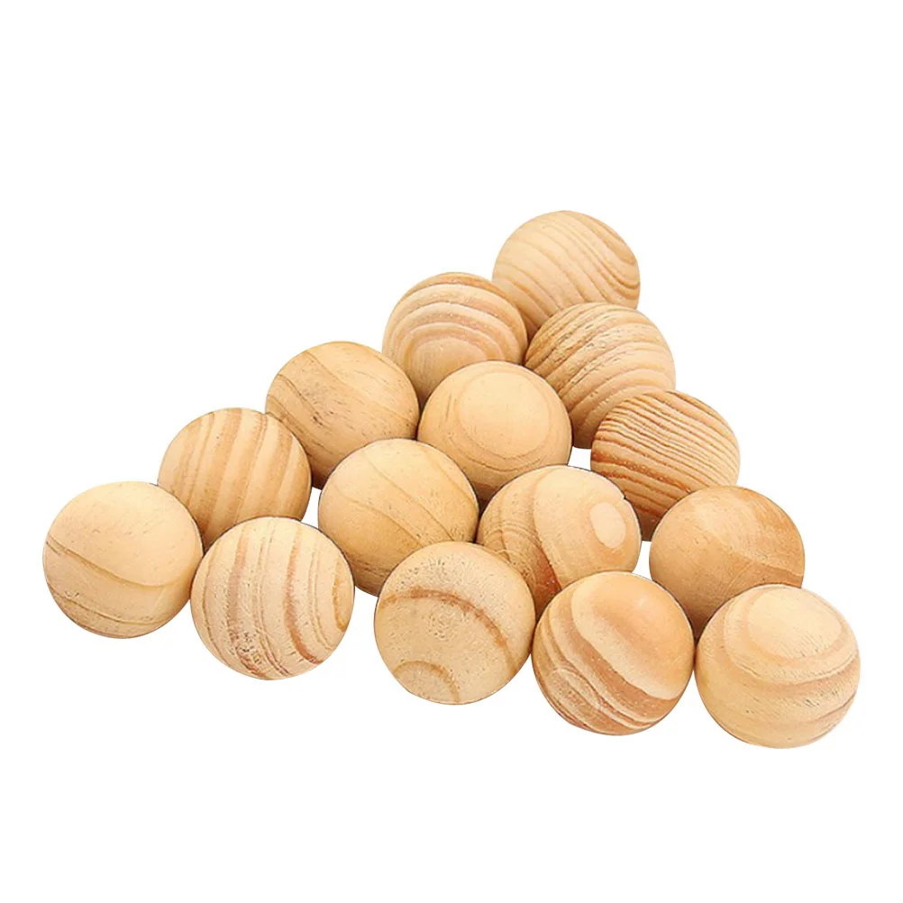 

50 Pcs Drawer Ball Bug Wardrobe Fragrant Wood Balls Insect Log