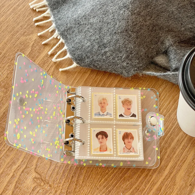 

Kawaii Bling Star 1/2/3 inch Kpop Photocards Collect Book 3 Rings Binder Cards Organizer Book Stationery New Arrival Photo Album